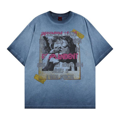 T-shirt imprimé personnage rigolo à manches courtes