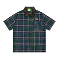 Chemise ample à carreaux et manches courtes
