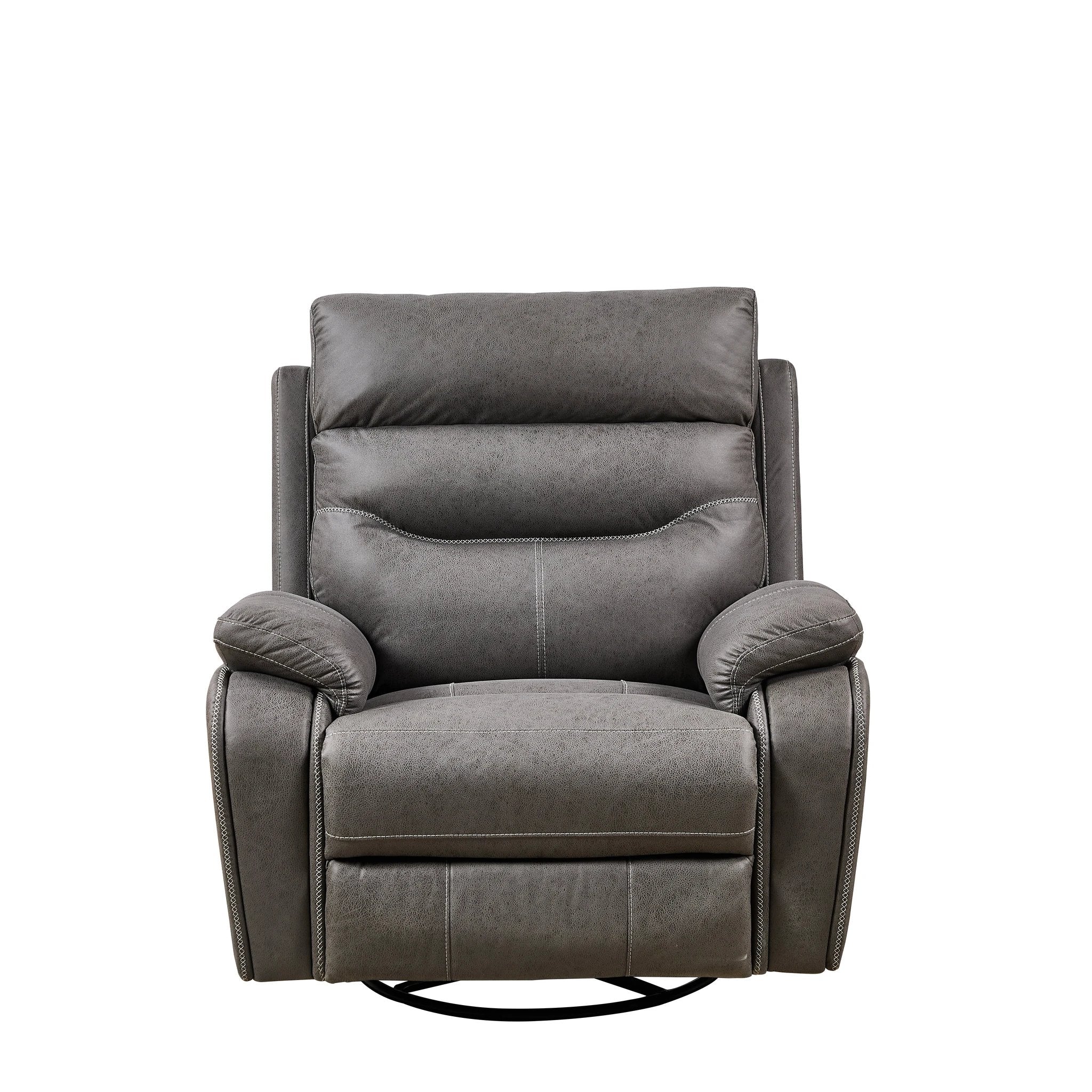 Liyasi Dual OKIN Motor Rocking and 240 Degree Swivel Single Sofa Seat recliner Chair Infinite Position Head rest by eprolo