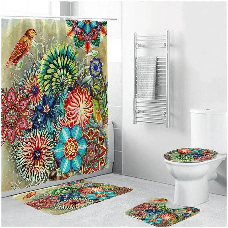 Bohemian Style 3D Digital Printing Polyester Waterproof and Mold Proof Shower Curtain Bathroom Shower Curtain by eprolo