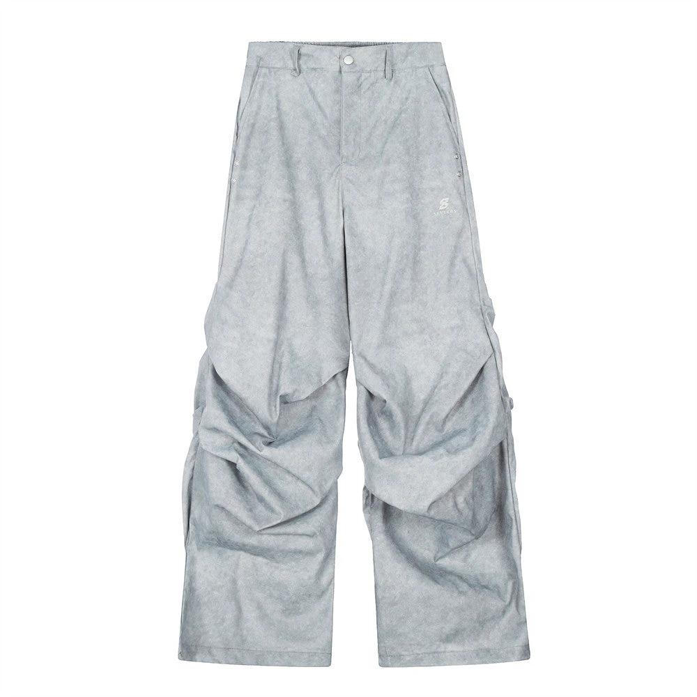 Textured Pleated Work Pants by eprolo