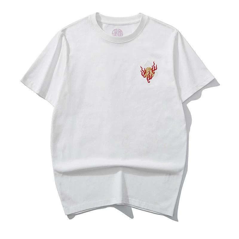 T-shirt Round Neck Pure Cotton Breathable Top For Men's Fashion by eprolo