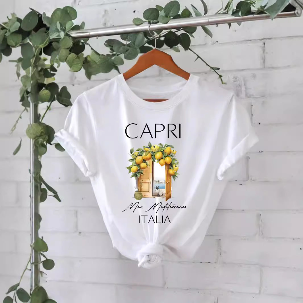 Pattern printed T-shirt