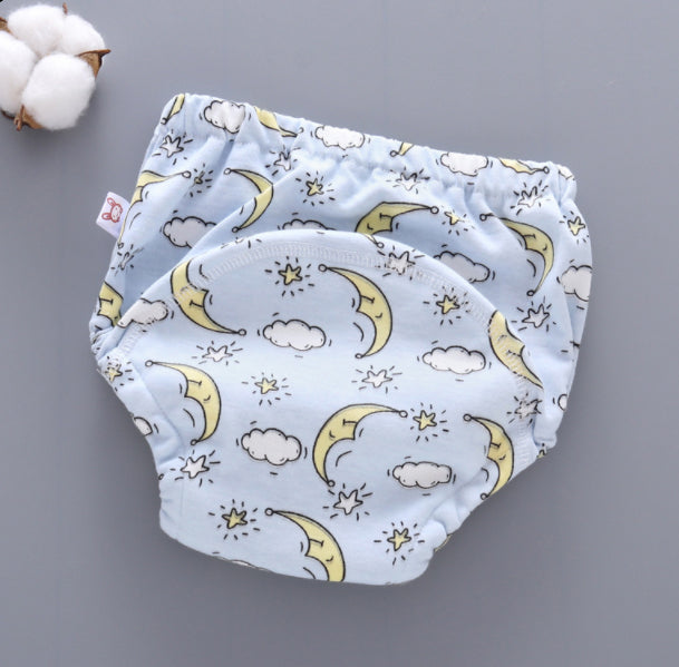 Pantalones de entrenamiento lavables para bebé, cubierta de pañal de gasa de 6 capas