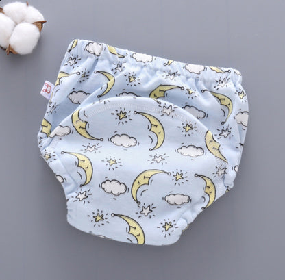 Pantalones de entrenamiento lavables para bebé, cubierta de pañal de gasa de 6 capas