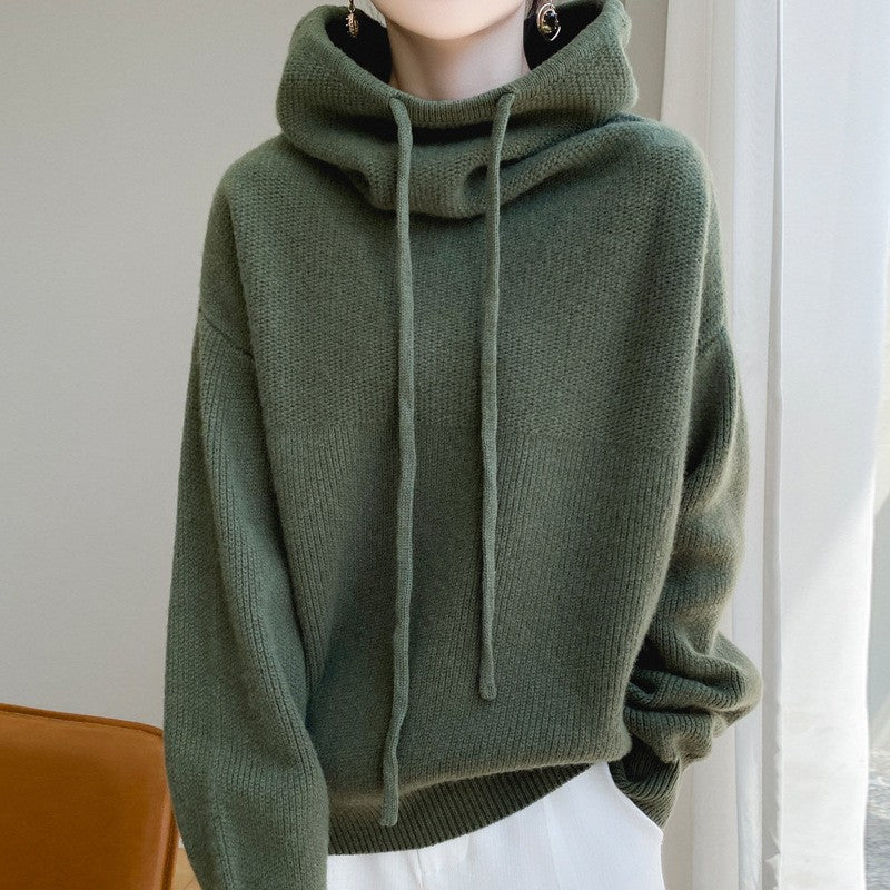 Pull épais décontracté pour femme, modèle polyvalent à manches longues, chaud pour l'automne et l'hiver