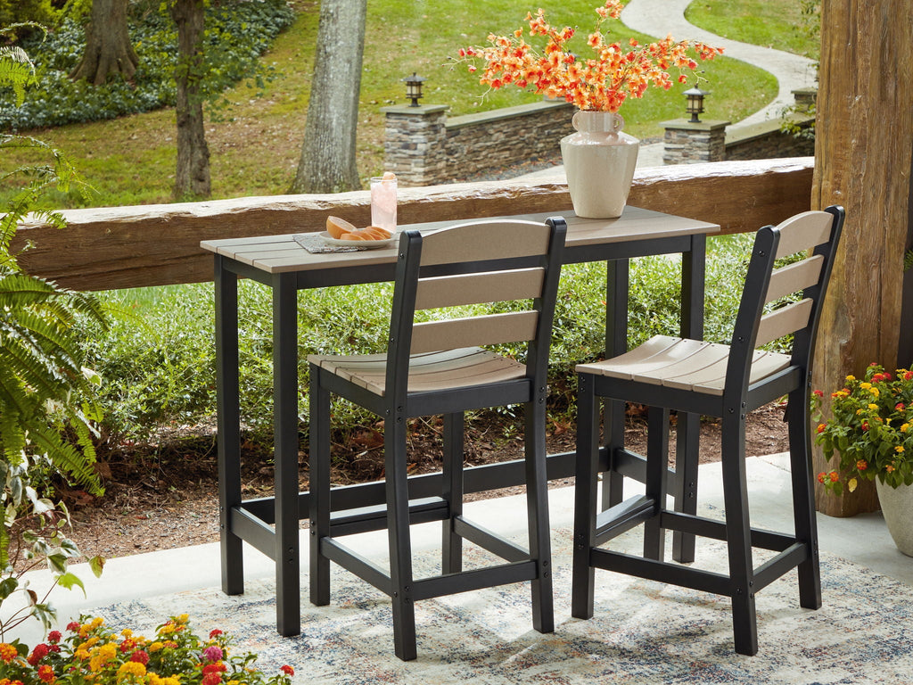 Signature Design by Ashley Shoreline Beach 3-Piece Patio Set Black/Beige-2