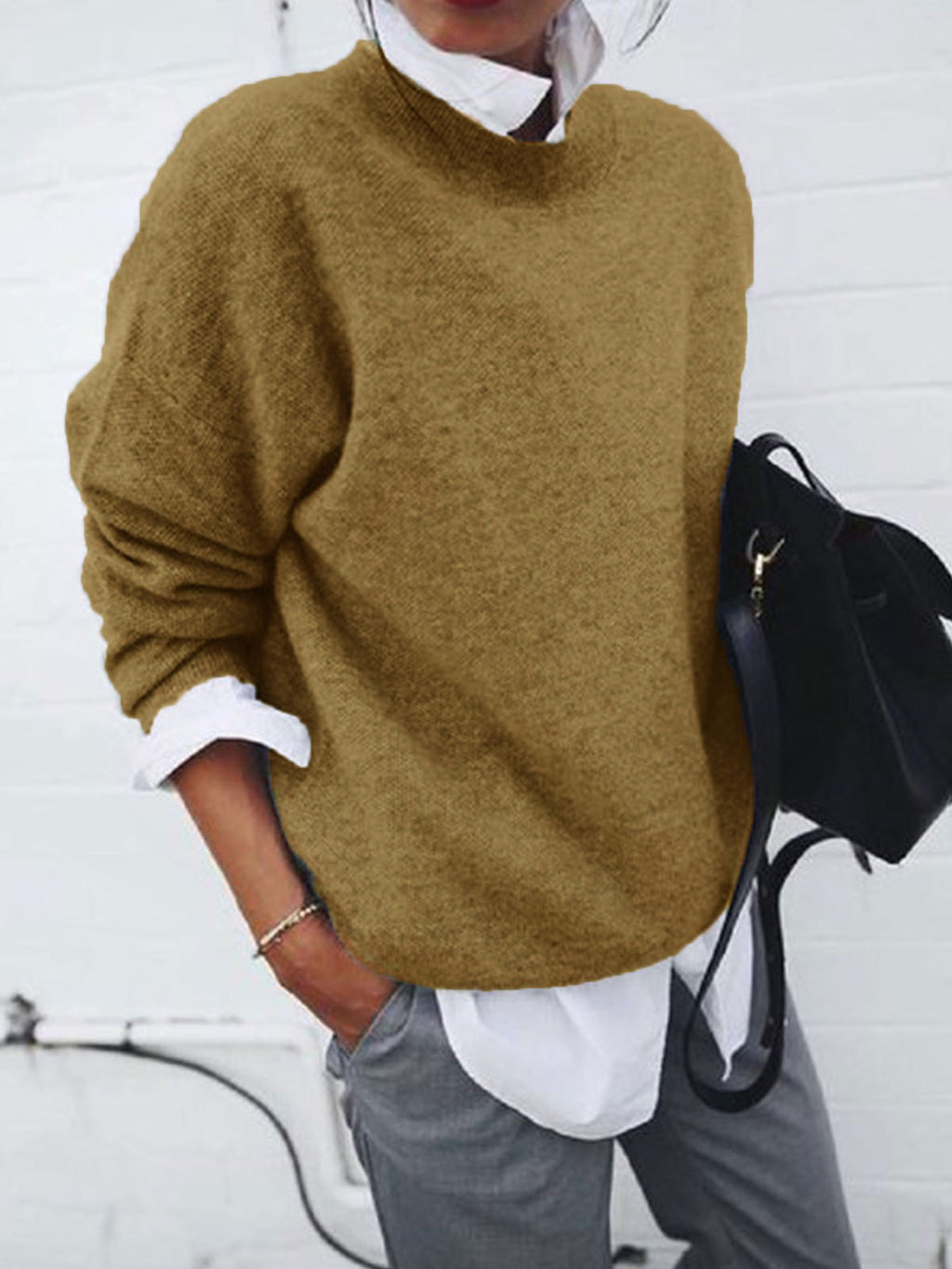 Fashion Long Sleeve Pullover Sweater Fall