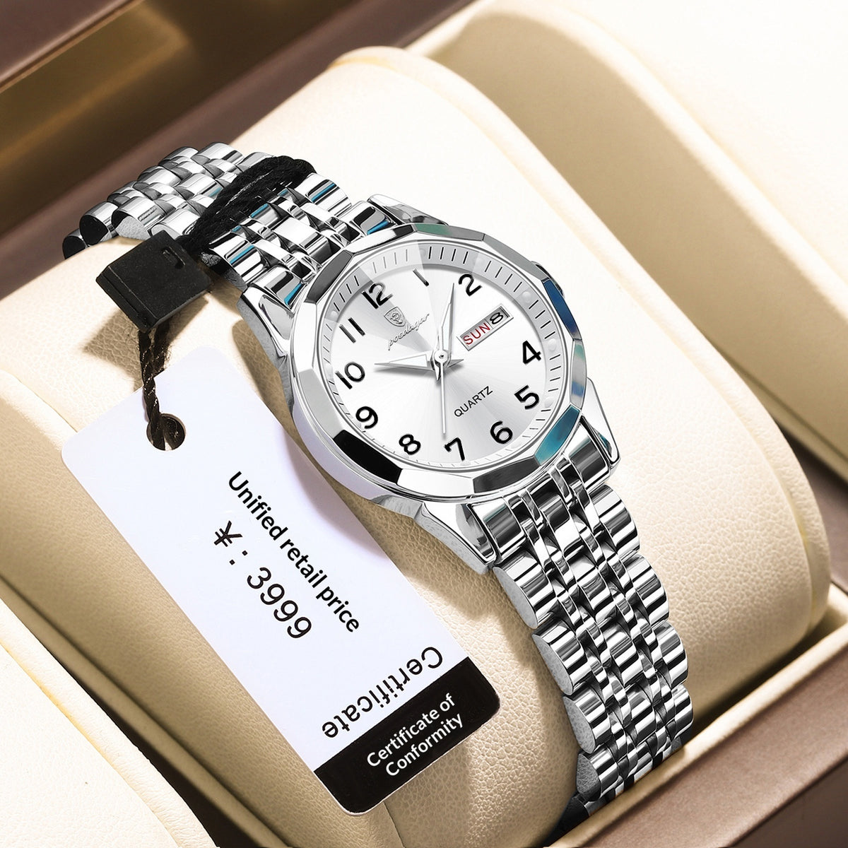 Women's Waterproof Double Calendar Watch