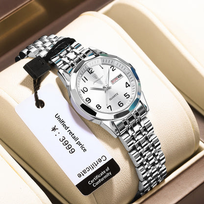 Women's Waterproof Double Calendar Watch