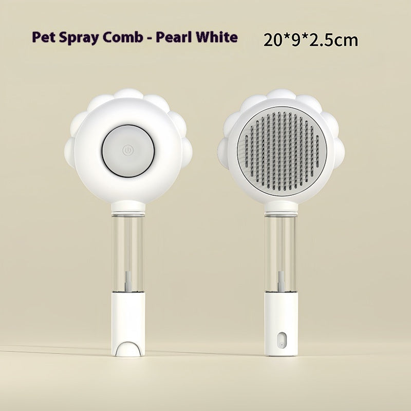 Peine de cepillo para perros autolimpiante 2 en 1 con pulverizador, peines removedores de pelo para mascotas, cepillo para pelo flotante, cepillo de aseo para mascotas, productos para mascotas