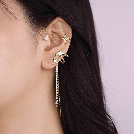 Nouvelles boucles d'oreilles françaises en zircon « hirondelle volante » pour femmes