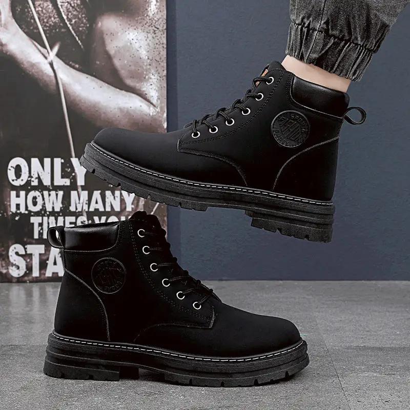 Atlas AdTec men's waterproof winter boots with Cushioned Comfort, black lace-up, rugged tread (2 shown).