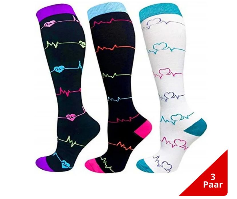 Chaussettes de sport de compression extensibles pour femmes