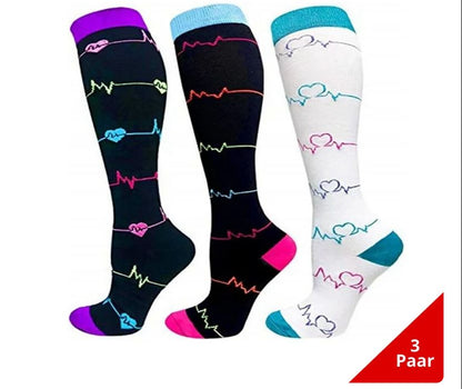 Chaussettes de sport de compression extensibles pour femmes