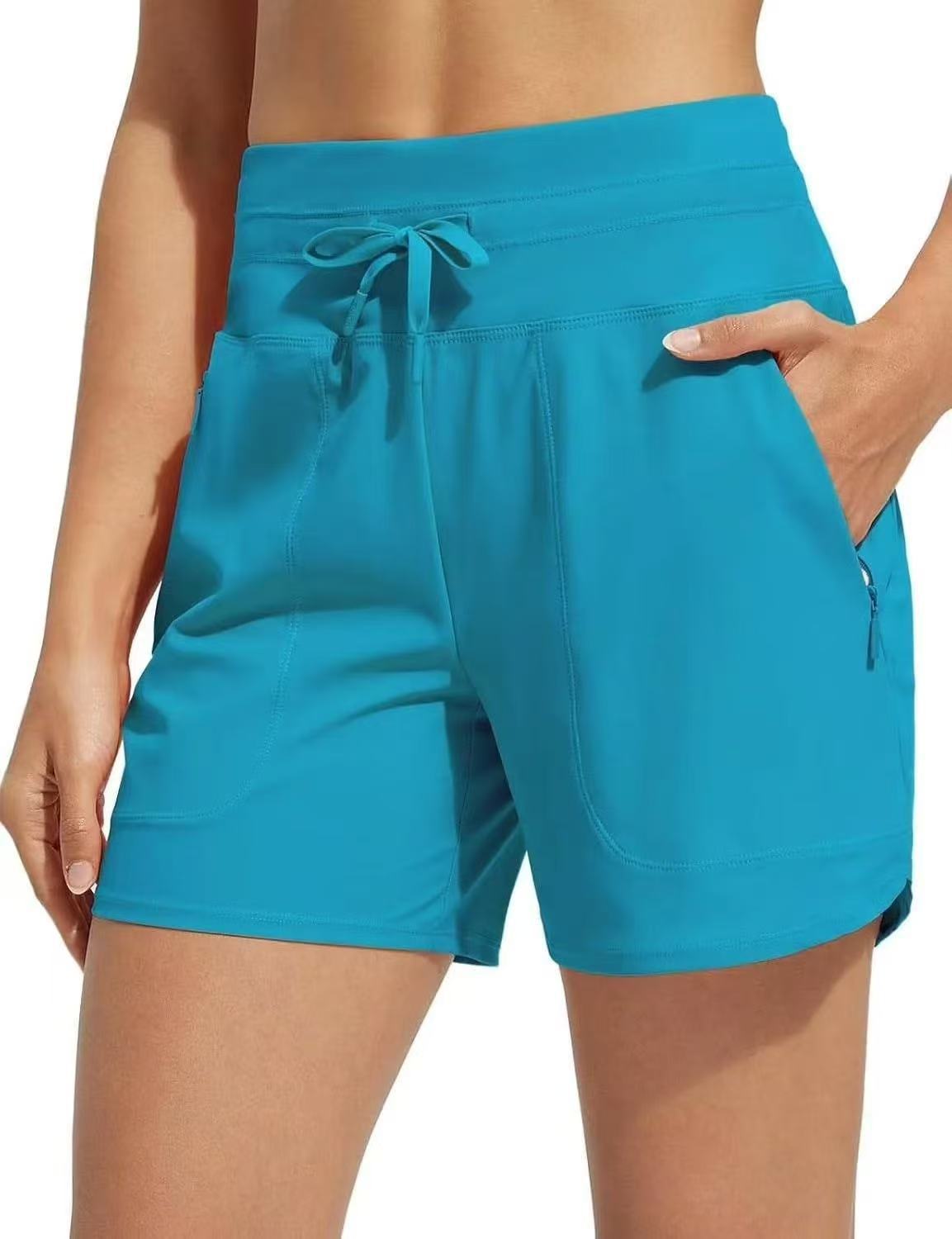 Shorts de sport amples décontractés de yoga taille haute européens et américains