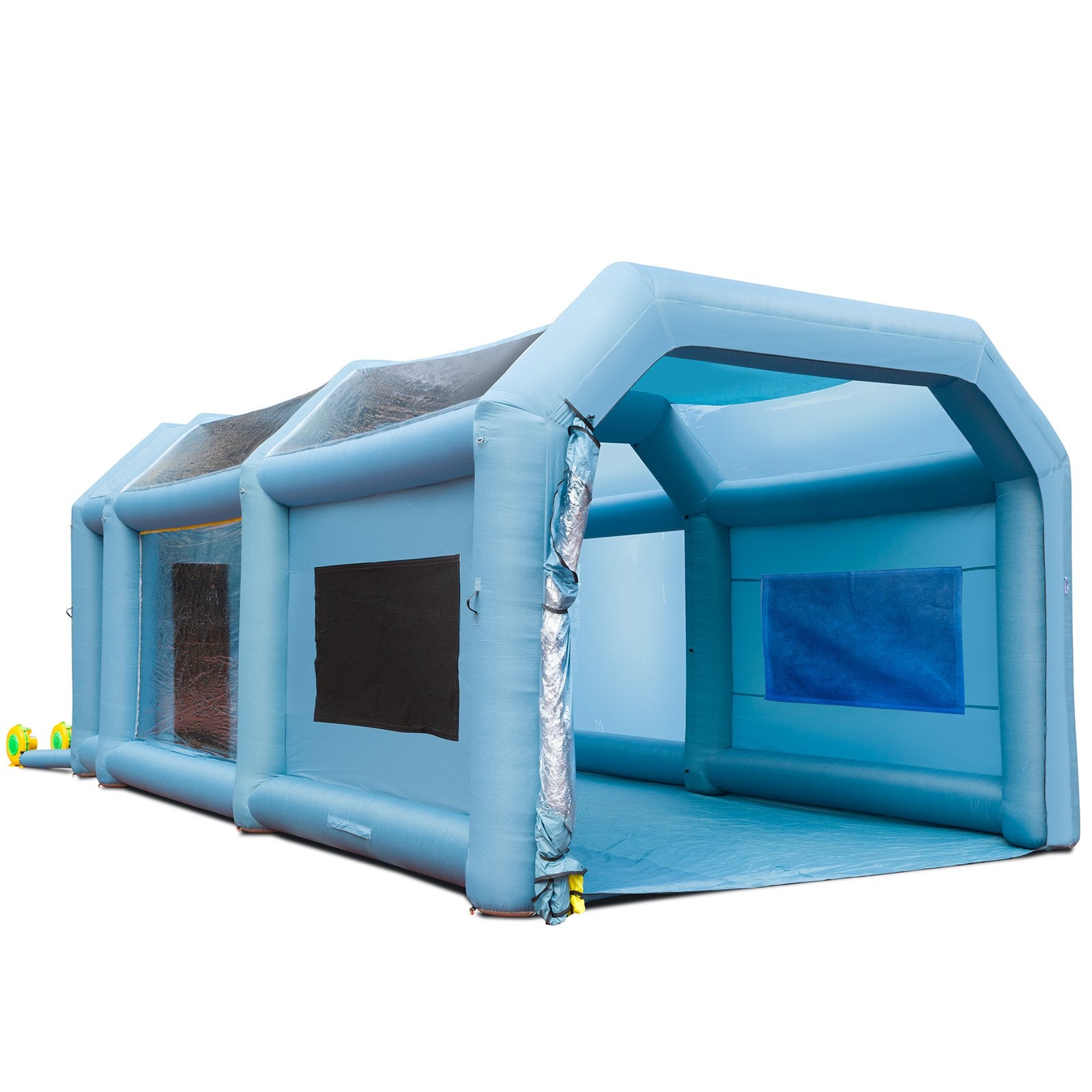 Cabina de pintura inflable de 26x15x11 pies, cabina de pulverización inflable