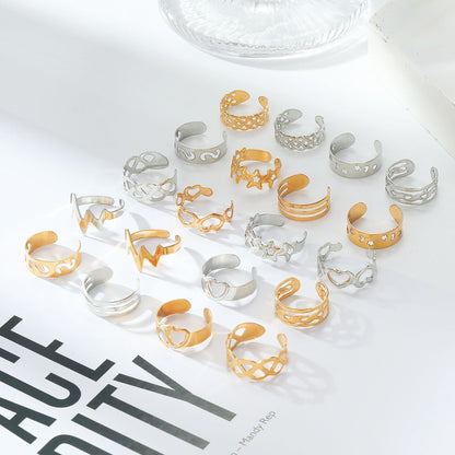 Bague d'orteil Étoile Lune en alliage, lot de 10 pièces