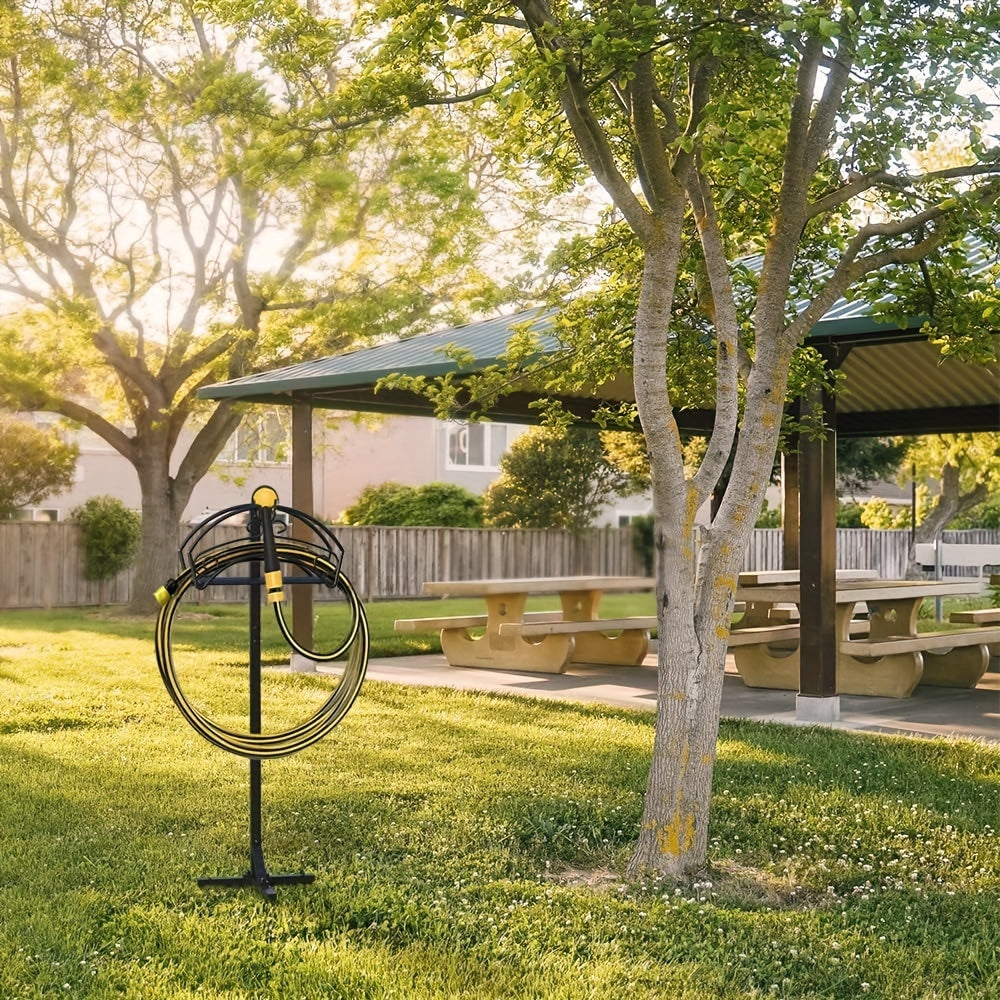 Freestanding Garden Hose Holder Rack-4