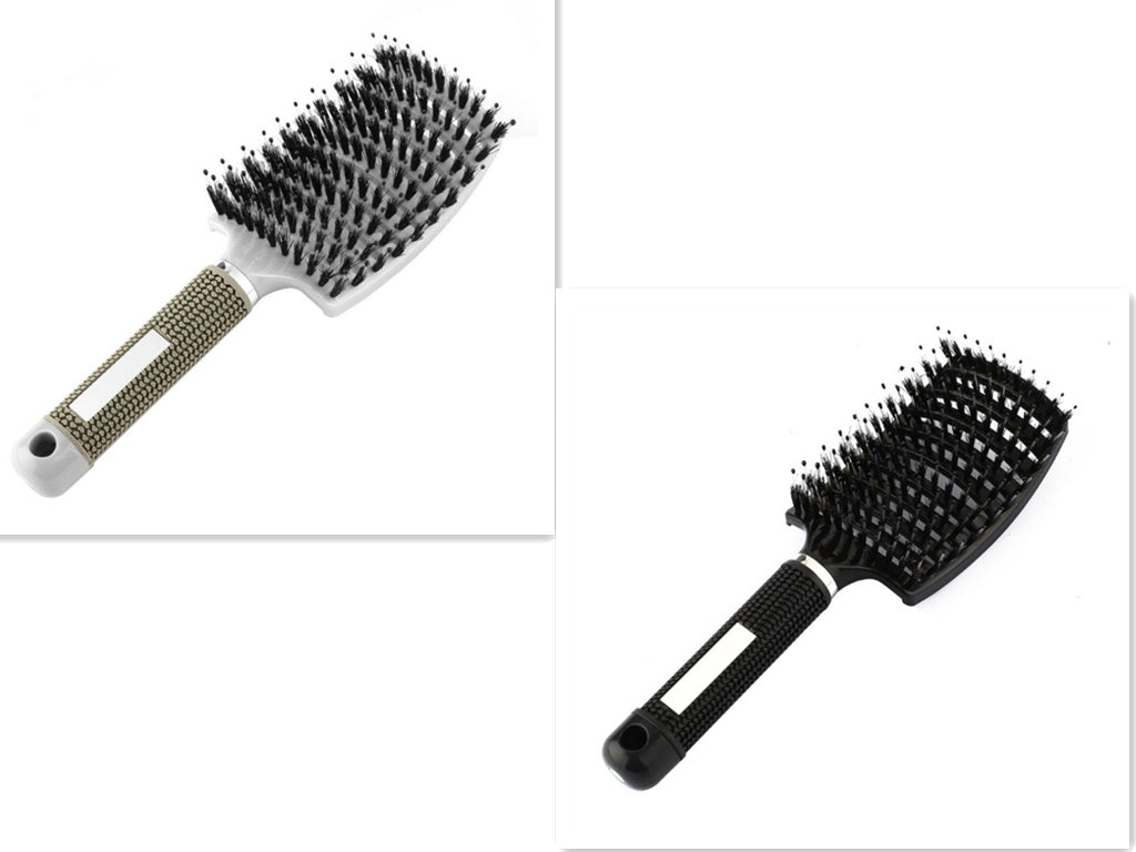 Cepillo para el cabello antinudos Brushy, desenredante para mujer, cerdas de nailon, masajeador de cuero cabelludo, peine para el cabello