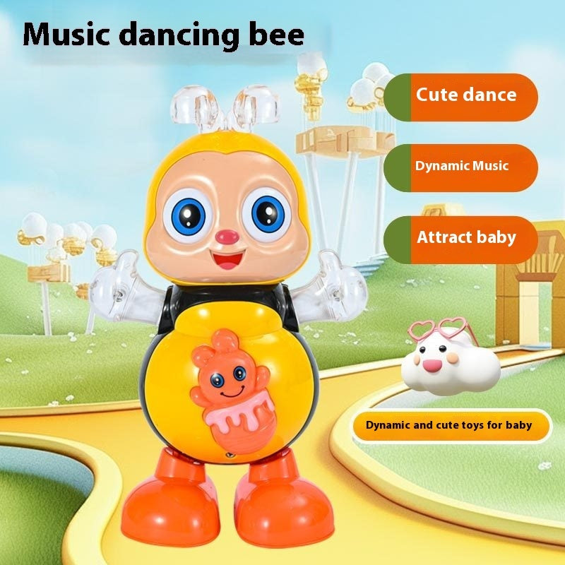 Swing Cartoon Bee Electric Lamplight Music Toy