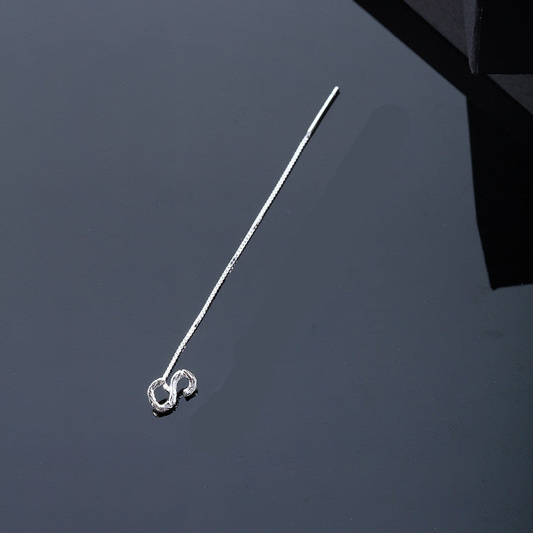 Joyas de moda de plata de ley 925 con 26 letras, pendientes colgantes para mujer, estilo clásico inglés minimalista, pendientes de estudiante, fiesta, regalo de joyería para amigos