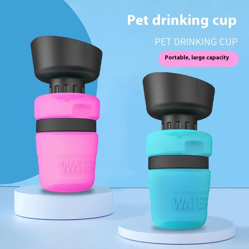 Bouteille d'eau pliable d'extérieur pour animaux de compagnie, distributeur d'eau de voyage pour chien