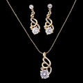 Boucles d'oreilles pendantes en cristal de zircon deux pièces