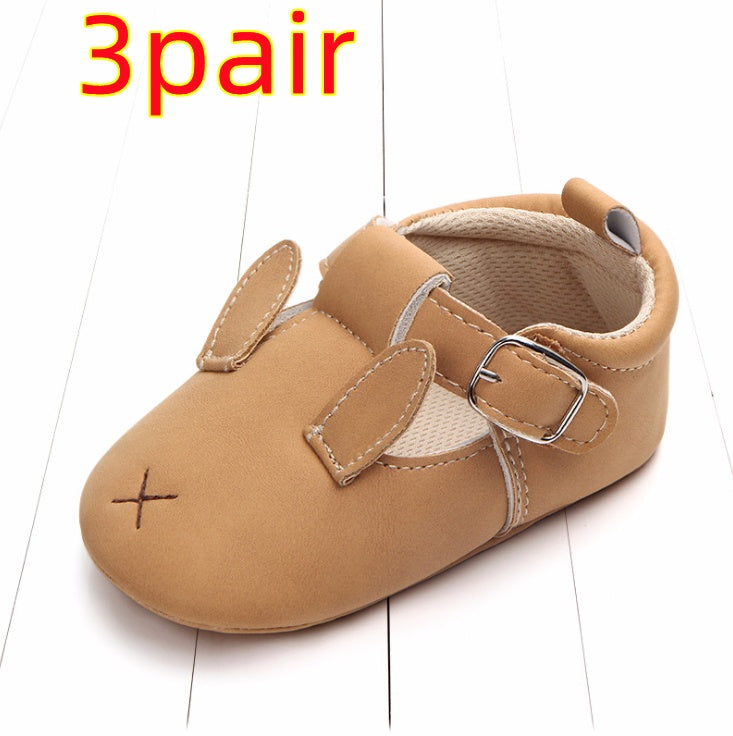 Chaussures bébé printemps automne dessin animé animal cuir mat antidérapant semelle souple chaussures bébé vente en gros 0884