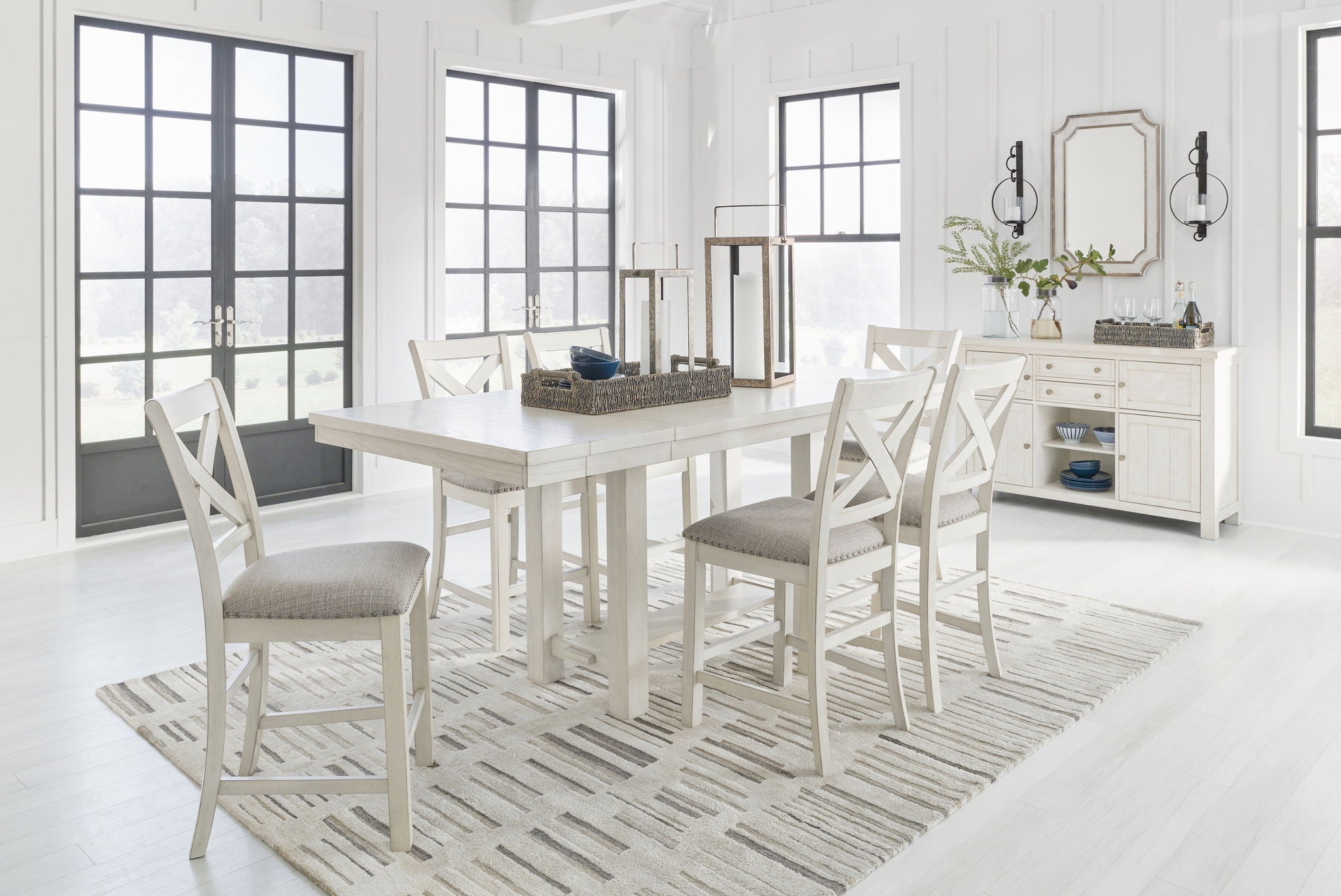 Robbinsdale - Rectangular Counter Height Dining Extension Table Set-2