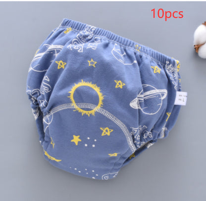 Pantalones de entrenamiento lavables para bebé, cubierta de pañal de gasa de 6 capas