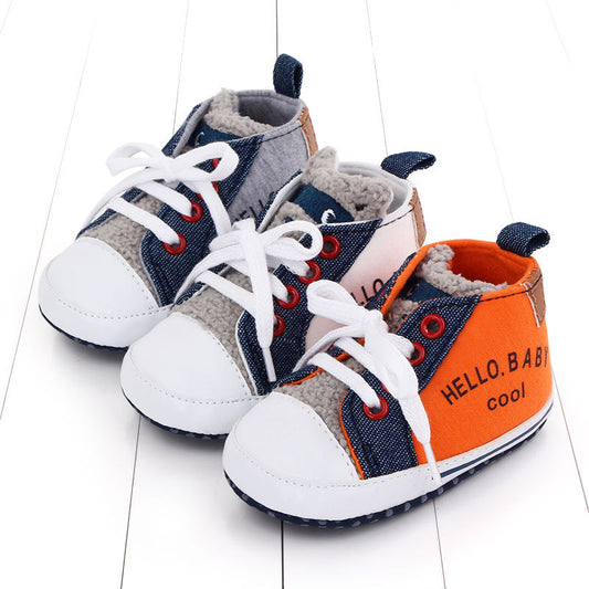 Zapatillas de lona con letras a juego de colores para caminar
