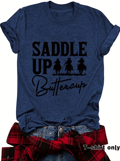 Camisa vaquera de manga corta estilo Western