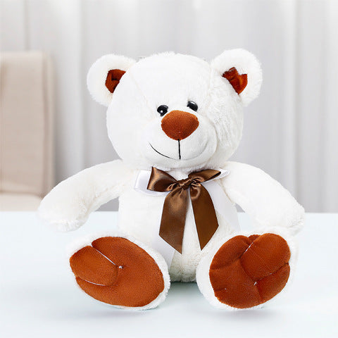 Bonito oso de peluche de dibujos animados con pajarita