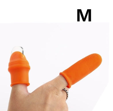 Cuchillo de pulgar de silicona, protector de dedos, equipo para cortar verduras, cuchillo para cosechar, pellizcar plantas, tijeras, guantes de jardinería