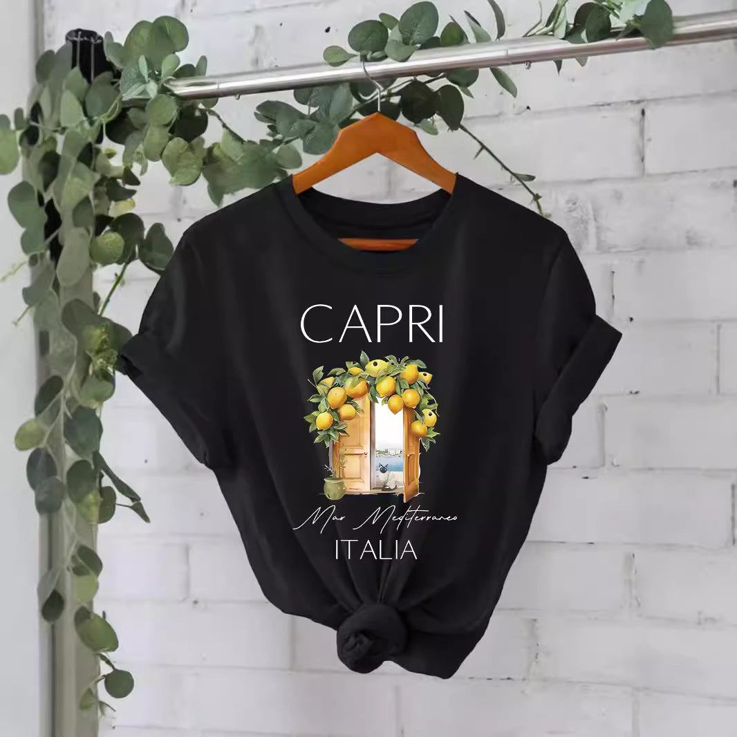 Pattern printed T-shirt