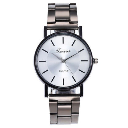 Montre neutre pour femmes, simple et à la mode, avec bracelet en acier et mouvement à quartz