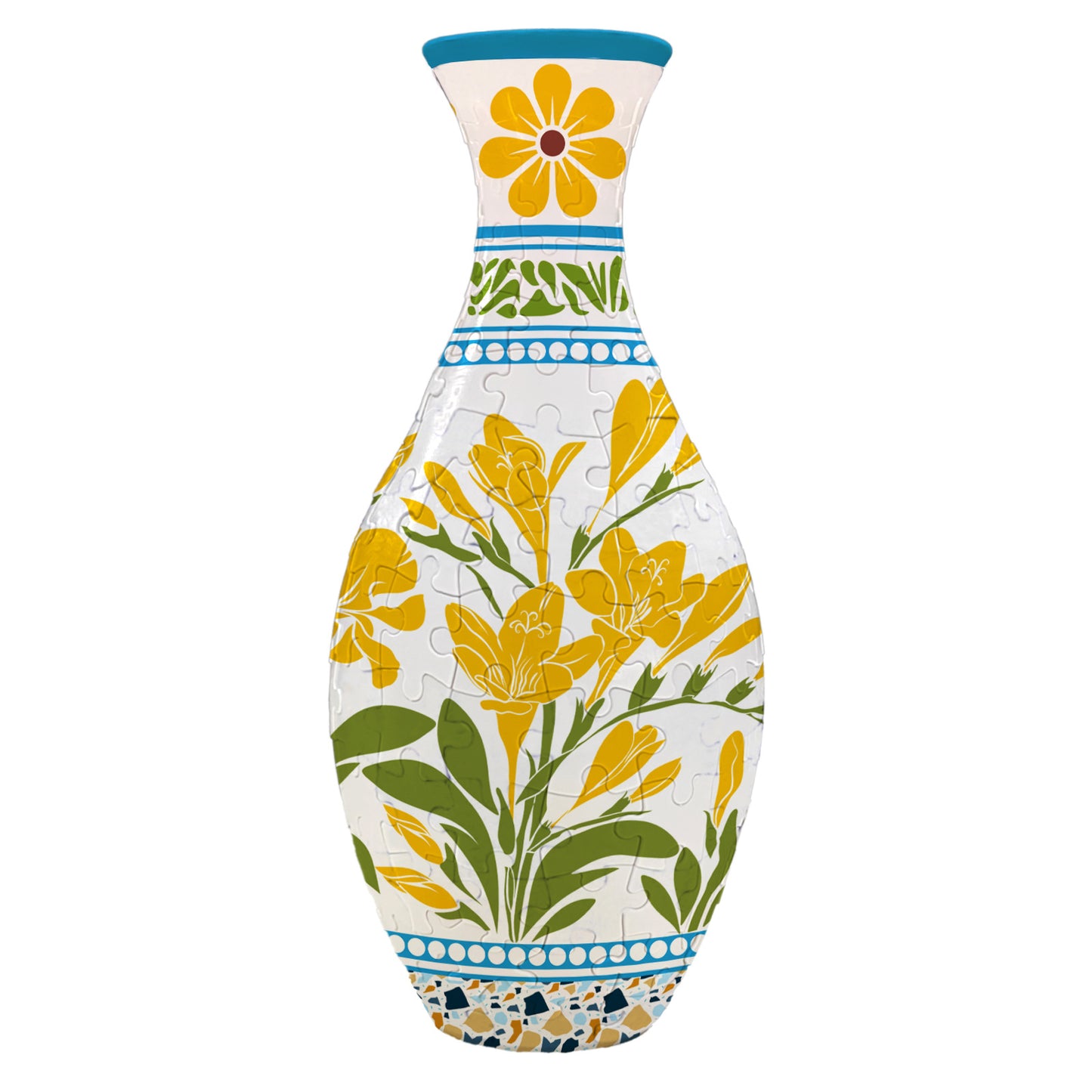 Vase Puzzle 3D DIY Décoration Salon Maison