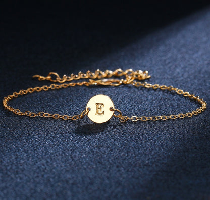 Bracelet Lettre & Ange de Mode pour Femmes, Simple, Ajustable, Couleur Or, Bracelets à Noms, Bijoux Pulseras Mujer, Cadeaux de Fête