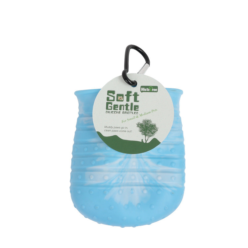 2 en 1 Limpiador de Patas de Perro Taza de Cepillo Suave para Lavar Patas de Perro Portátil Taza Lavapatas Cubo Limpiador de Patas Productos para Mascotas