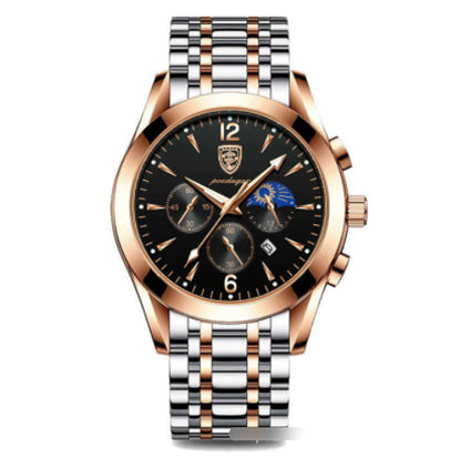 Montre à quartz étanche lumineuse pour homme avec bracelet