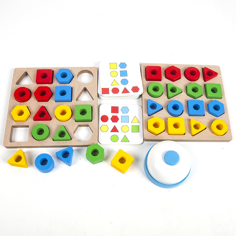 Jouets de société de loisirs avec blocs géométriques à encastrer