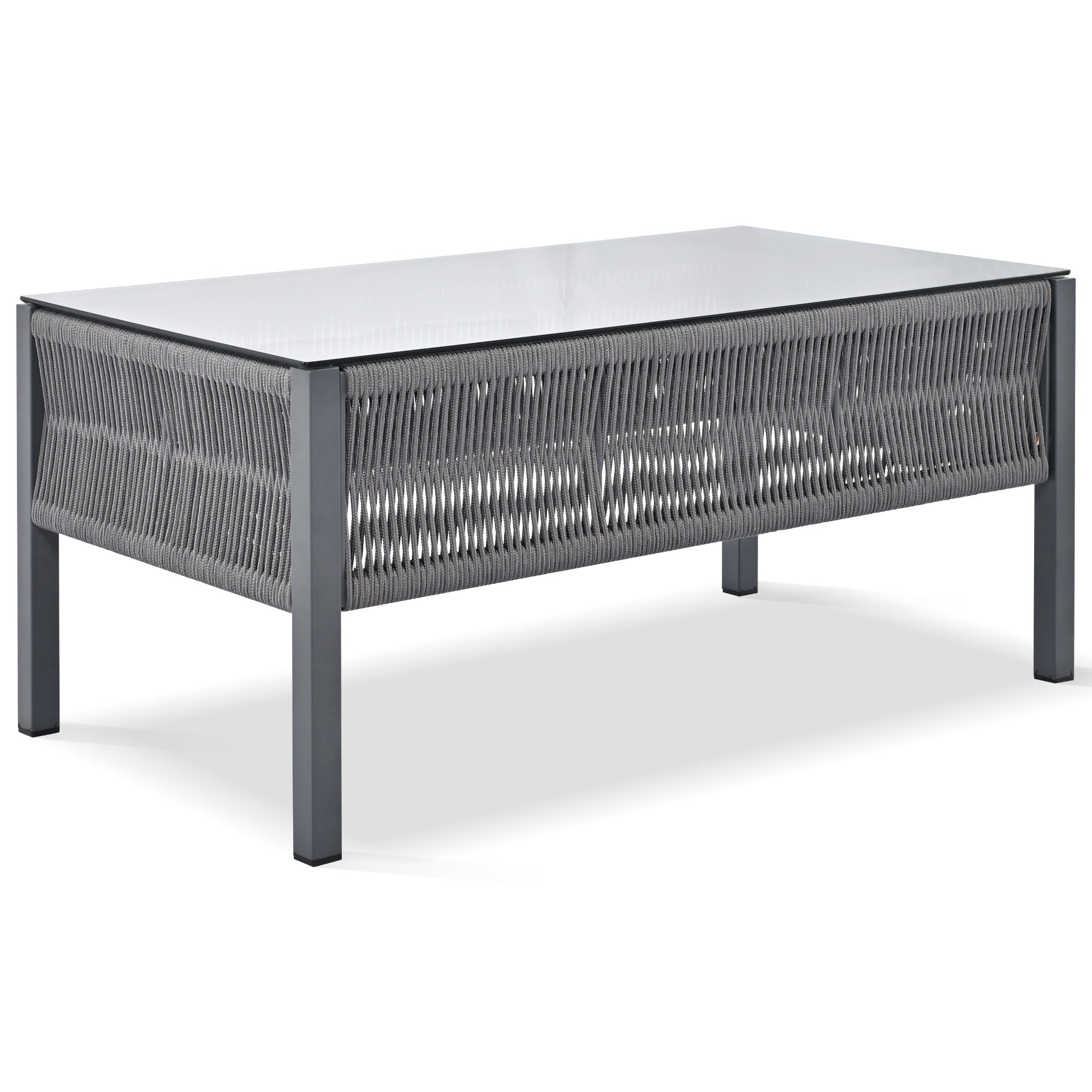Outdoor Furniture with Tempered Glass Table