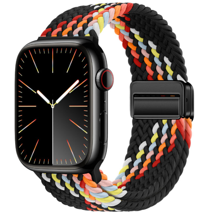 Bracelet tissé intégré à boucle magnétique