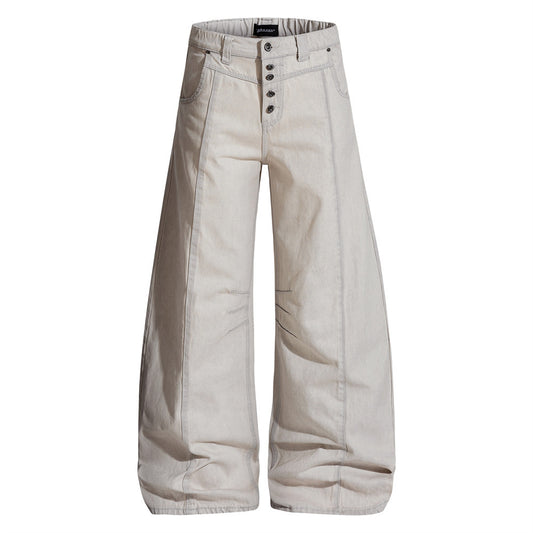 Silhouette denim floor pants