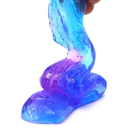 Slime boue de cristal multicolore dégradé, assorti aux couleurs