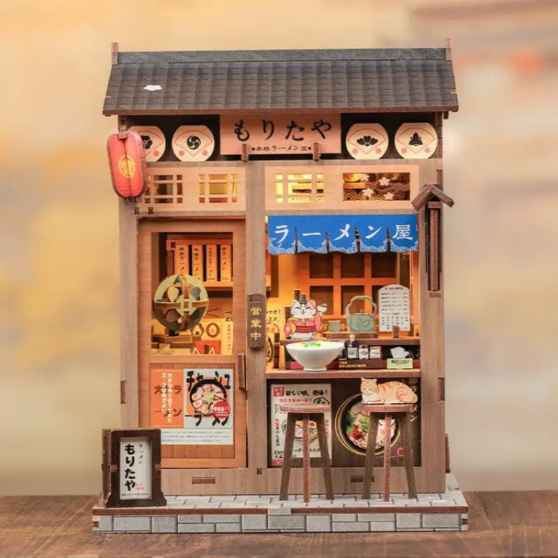 Modèle de Diorama Stéréo de Bâtiment de Rue à Assembler Soi-même