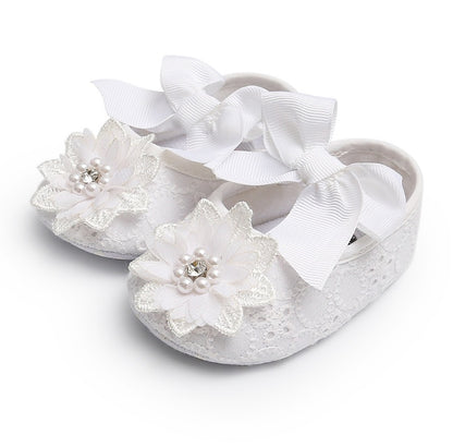 Chaussures pour bébé en dentelle floret pour femmes, chaussures pour bébé à semelle souple, chaussures pour bébé, chaussures de marche, chaussures de princesse