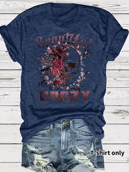Camiseta con estampado de calavera