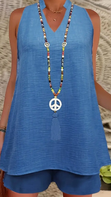 New Summer Casual Fashion Print Suit For Women